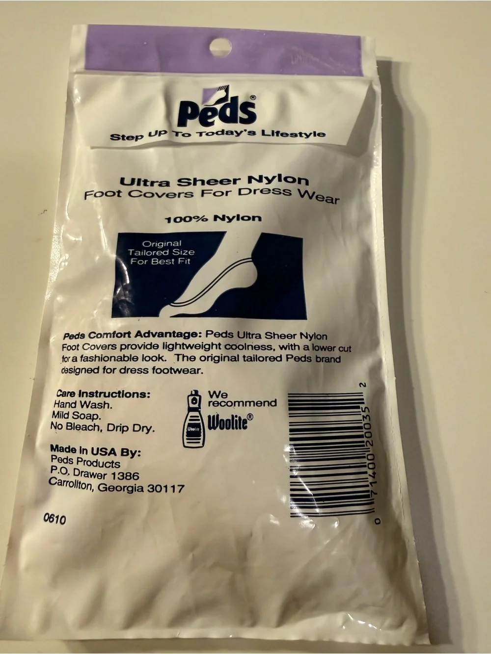 Peds Ultra Sheer Nylon Foot Covers - Nude vintage  set of 3. Plus 4th set open